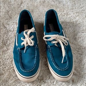 Teal Sperry Top Sliders
